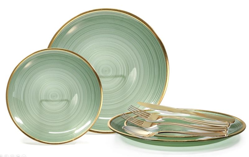 Belize Green &amp; Gold  &amp; Silverware