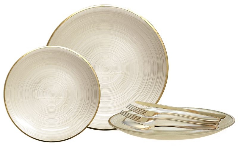 Belize Pearl Ivory &amp; Gold-  Silverware
