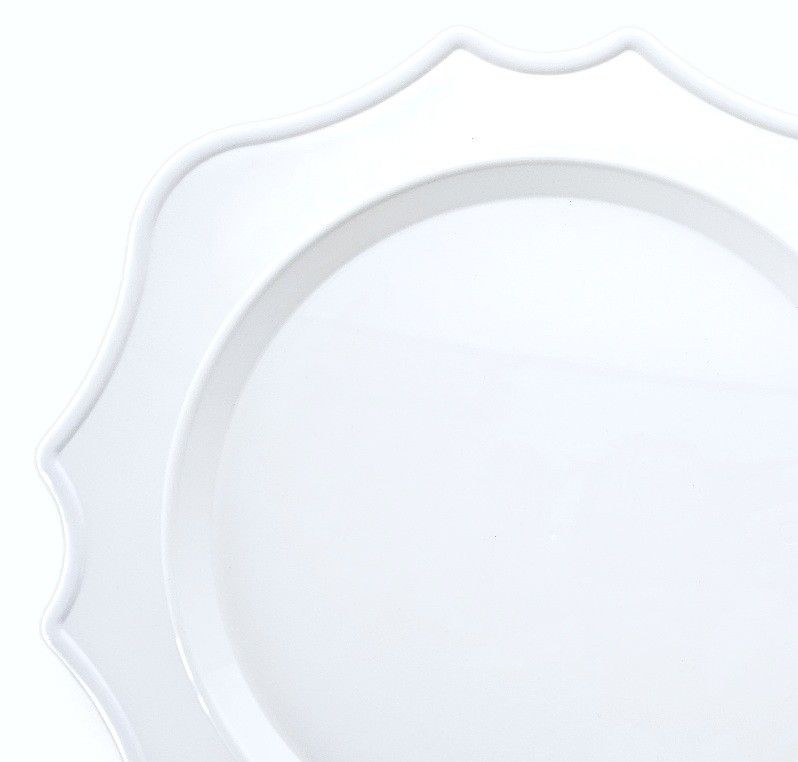 13.25'' Scalloped Charger Plate Plain White