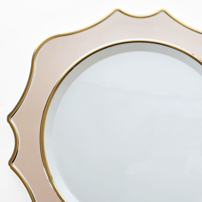 13.25'' Scalloped Charger Plate Blush Gold
