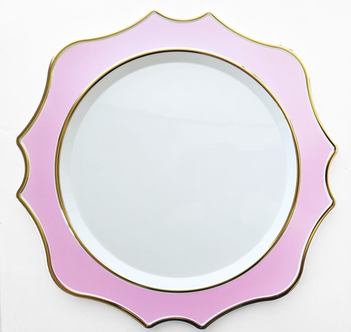 13.25&#39;&#39; Scalloped Charger Pink Gold