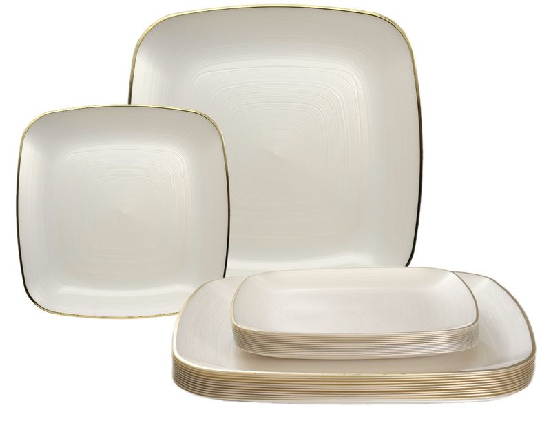 Belize Square Ivory &amp; Gold-  Silverware