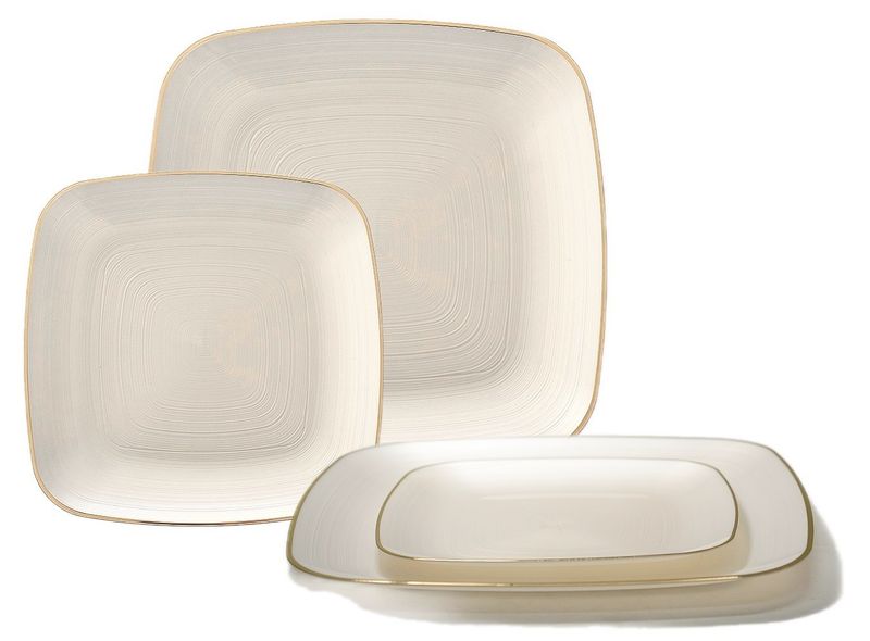 Belize Collection Square Ivory &amp; Gold