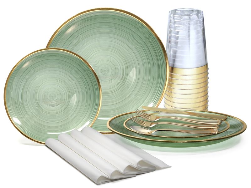 Belize Green &amp; Gold- Gold Silverware