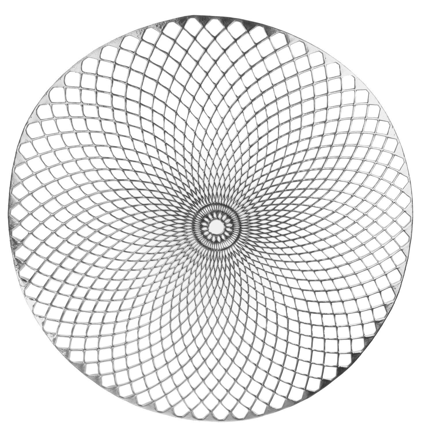 Eclipse Silver Pressed Vinyl Placemat - 1 PIECE SAMPLE -