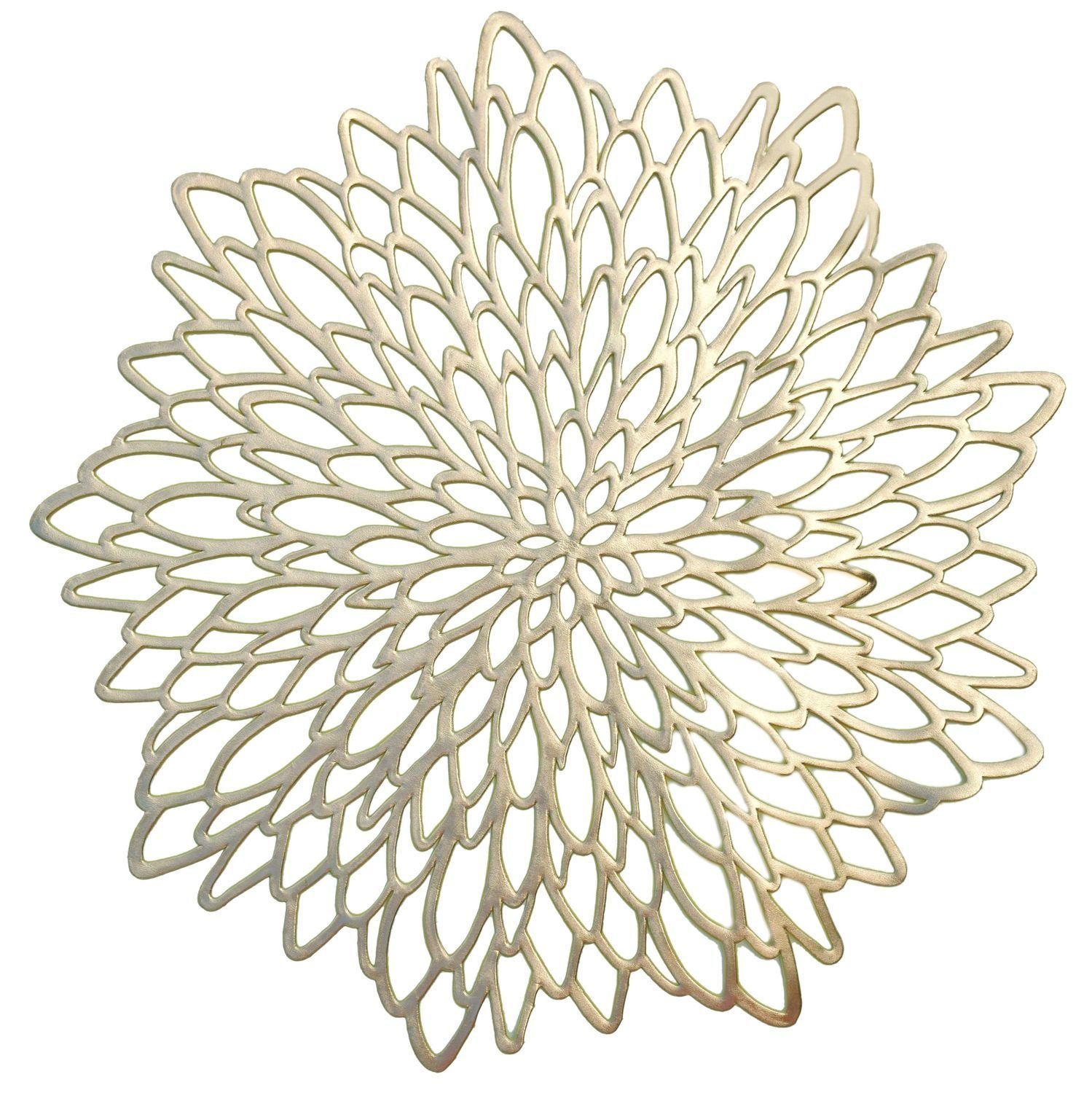 Gold - Leaf Round Placemat  -1 PIECE SAMPLE -