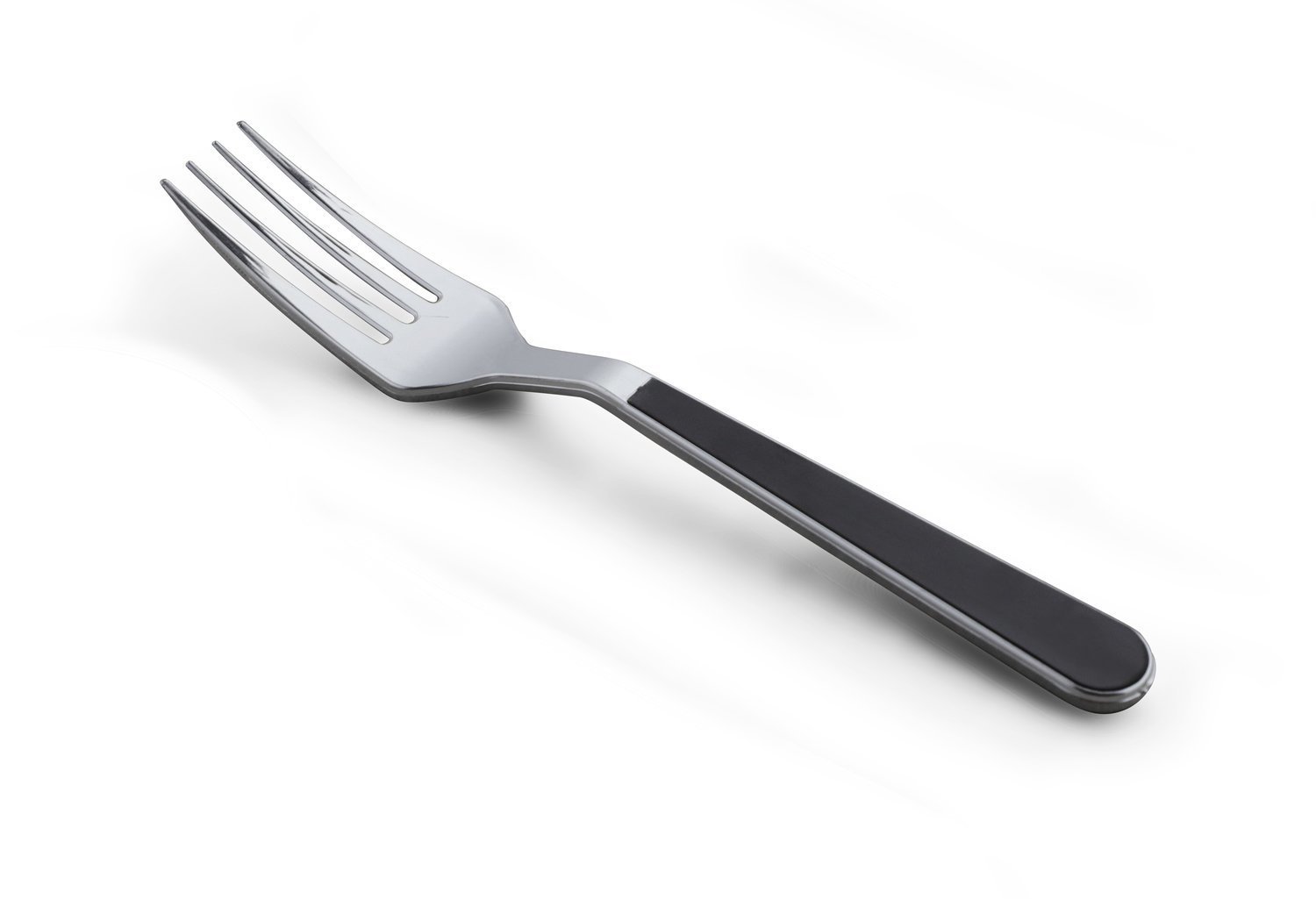Plastic Black / Silver Fork -1 PIECE SAMPLE -