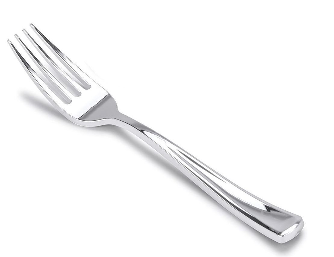 Plastic Silver Fork  -1 PIECE SAMPLE -
