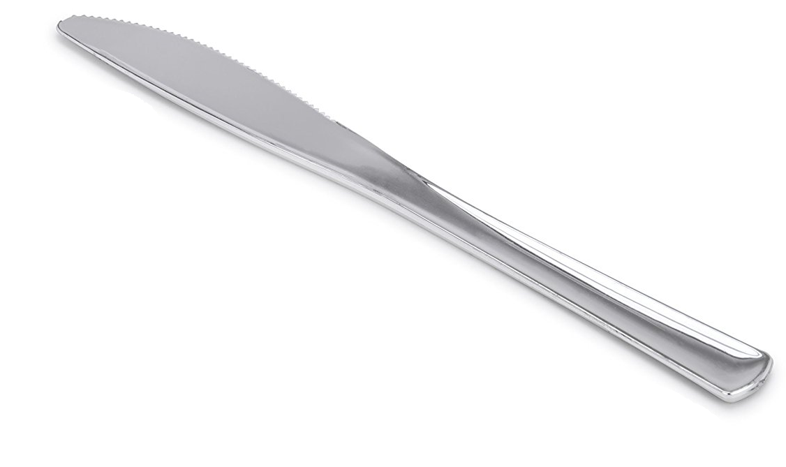 Plastic Silver Knife -1 PIECE SAMPLE -