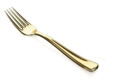 Plastic Gold Fork