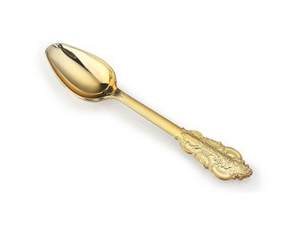 Plastic Vintage Gold Spoon