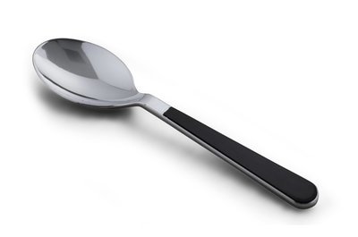 Plastic Black / Silver Spoon