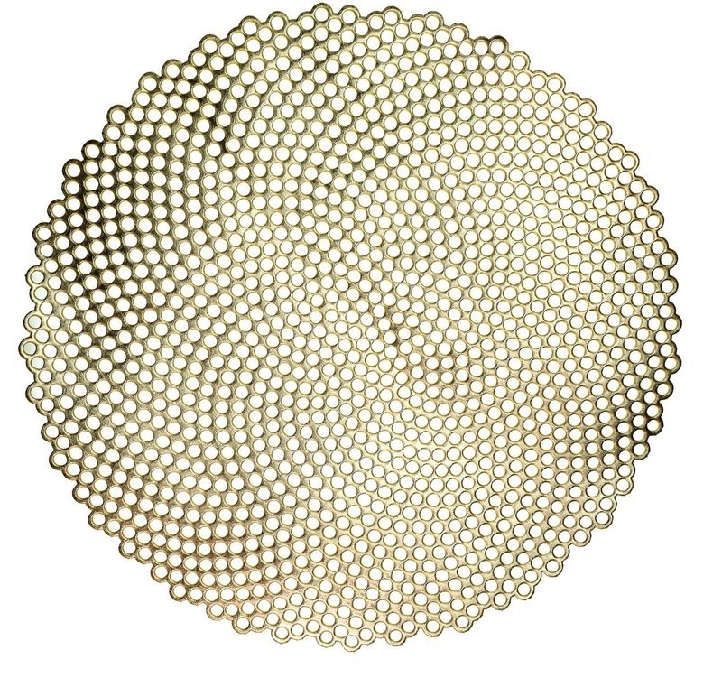 Mosaic Design- Gold - Round Pressed Vinyl Placemat