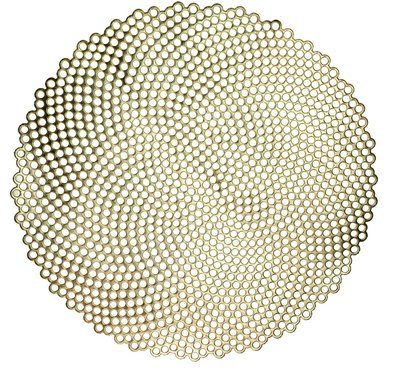 Gold - Mossaic Round Placemat -1 PIECE SAMPLE - Gold - Mossaic Round Placemat -1 PIECE SAMPLE -