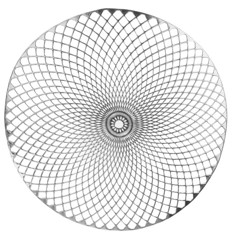 Eclipse Silver Pressed Vinyl Placemat - 1 PIECE SAMPLE -