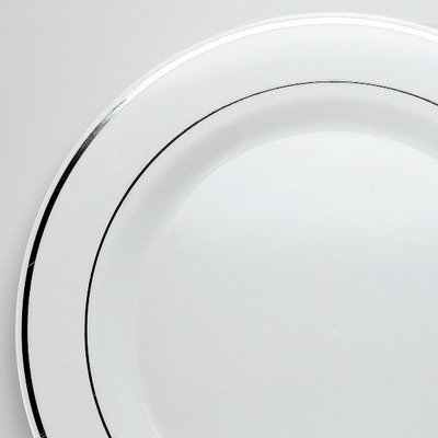 DOUBLE RIMMED         -  WHITE &amp; SILVER   -