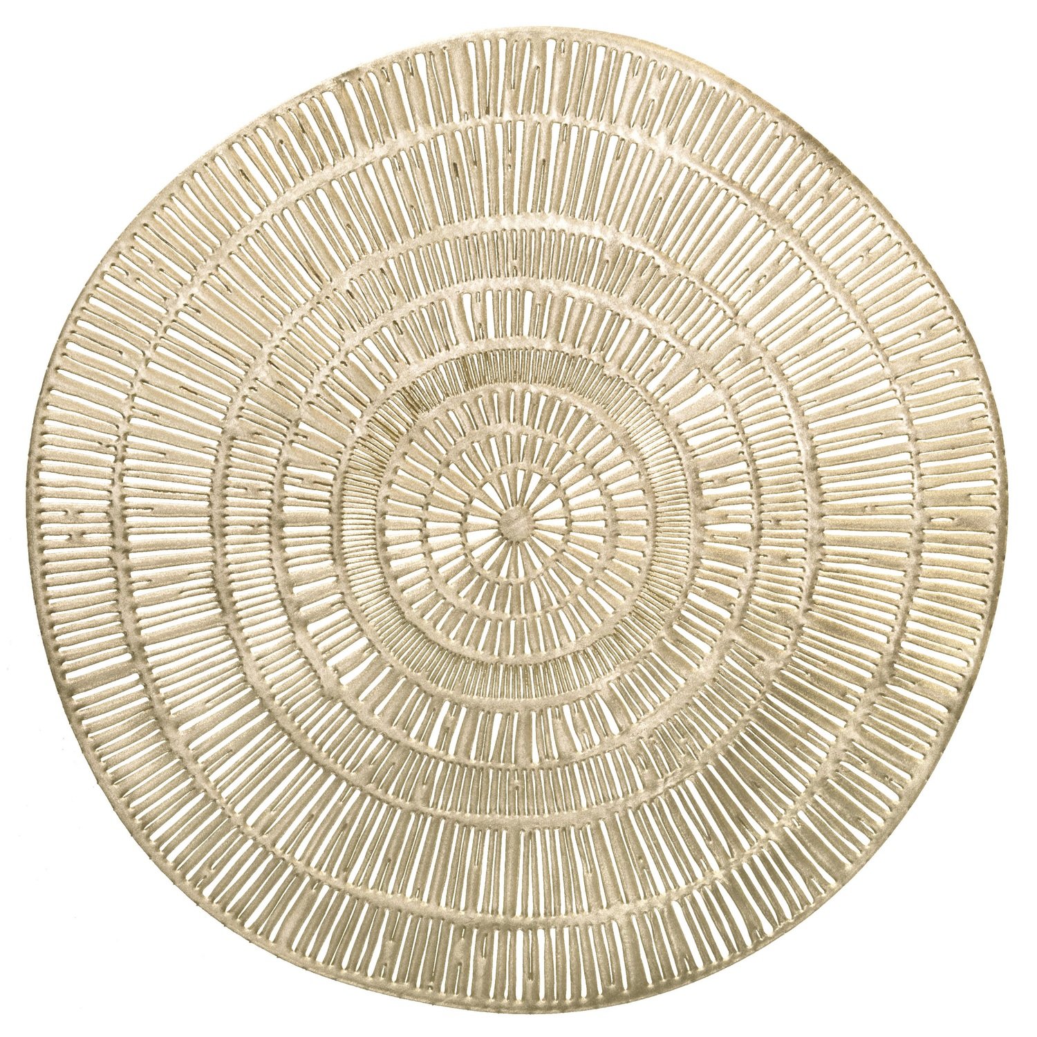 Cleo Design - Gold - Round Pressed Vinyl Placemat
