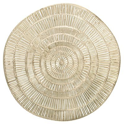 Cleo Design - Gold - Round Pressed Vinyl Placemat