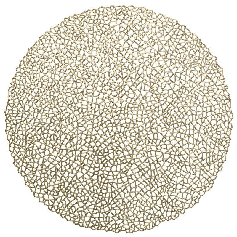 Gold - Mystique Round Placemat -1 PIECE SAMPLE -