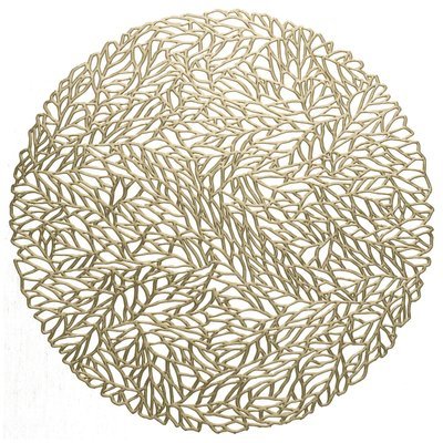 Gold - Spring Round Placemat -1 PIECE SAMPLE - Gold - Spring Round Placemat -1 PIECE SAMPLE -