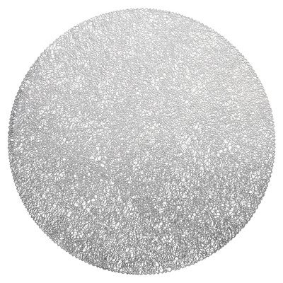Silver - Glam Round Placemat -1 PIECE SAMPLE - Silver - Glam Round Placemat -1 PIECE SAMPLE -