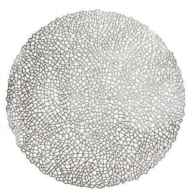 Silver - Mystique Round Placemat -1 PIECE SAMPLE - Silver - Mystique Round Placemat -1 PIECE SAMPLE -
