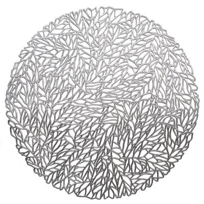 Silver - Spring Round Placemat -1 PIECE SAMPLE - Silver - Spring Round Placemat -1 PIECE SAMPLE -