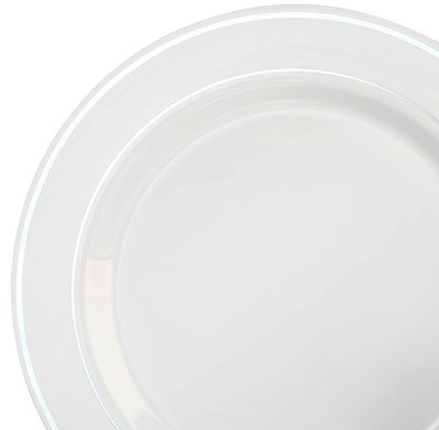 DOUBLE RIMMED COLLECTION - WHITE &amp; SILVER