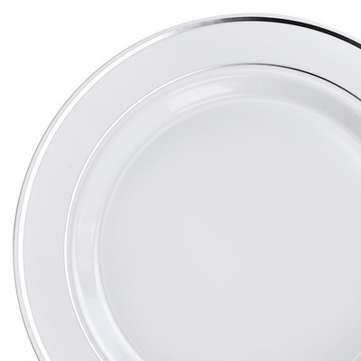 DOUBLE RIMMED COLLECTION - WHITE &amp; SILVER