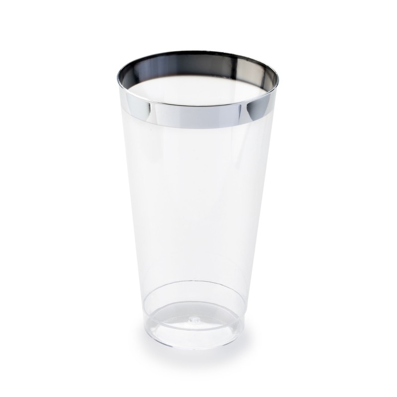 12 oz Heavy Duty Tumblers, Silver Rimmed - 1 PIECE SAMPLE -