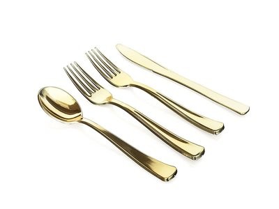 Plastic Gold Spoon