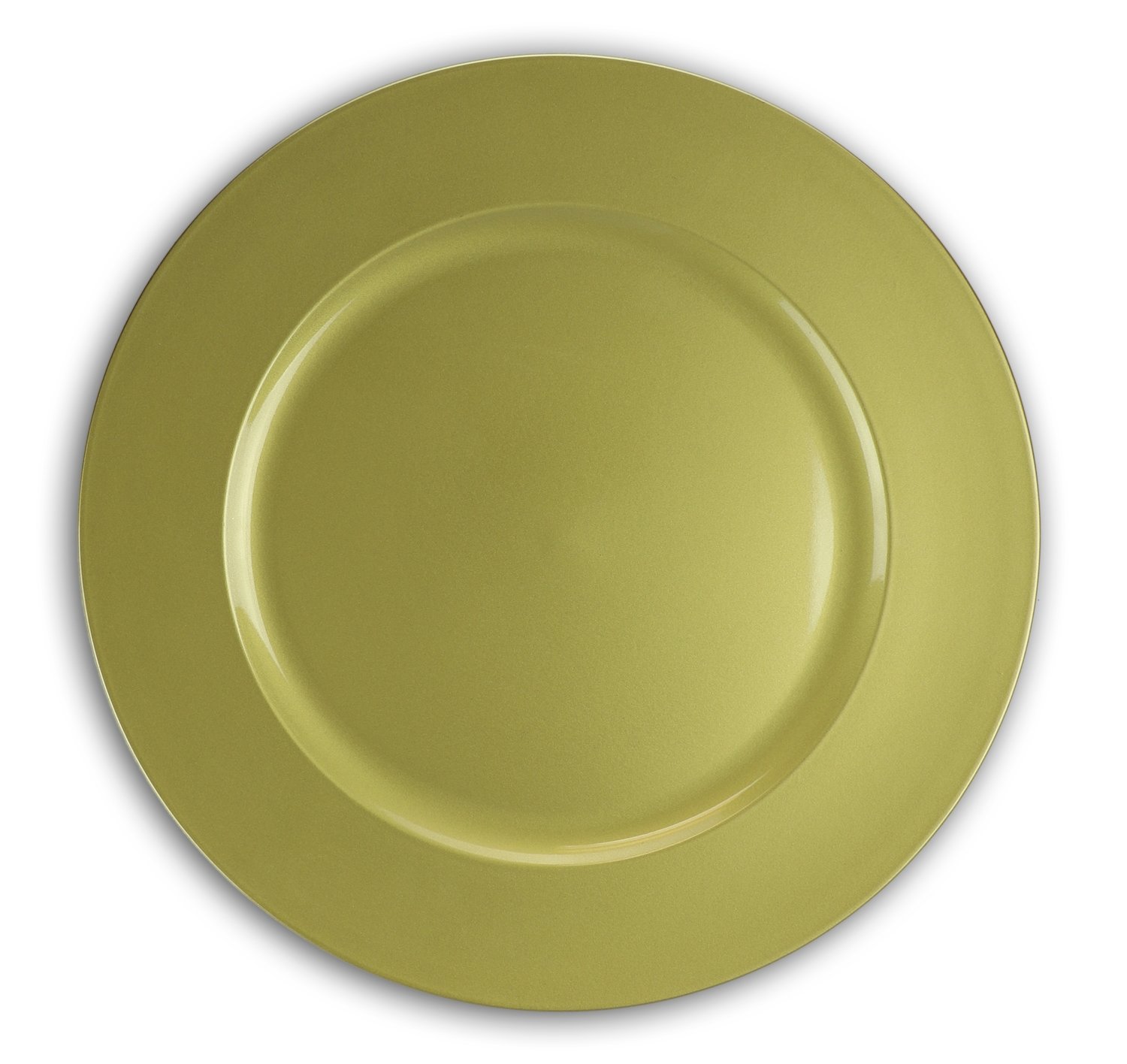 13'' Plain Design Charger Plate, Classic Olive Gold - 20 pcs