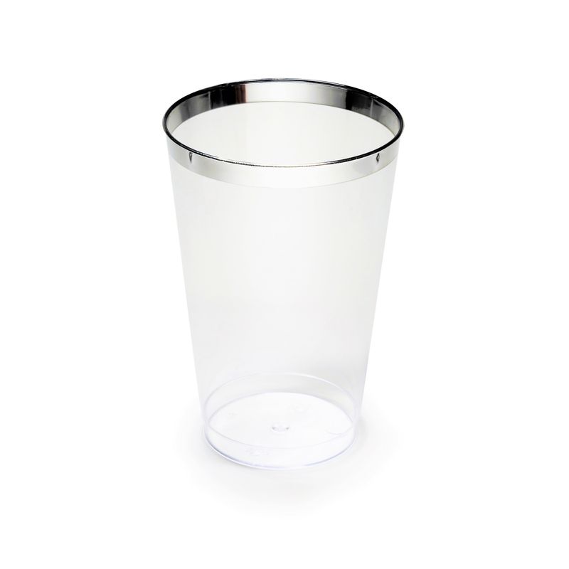 12 oz Heavy Duty Tumblers, Silver Rimmed - 1 PIECE SAMPLE -