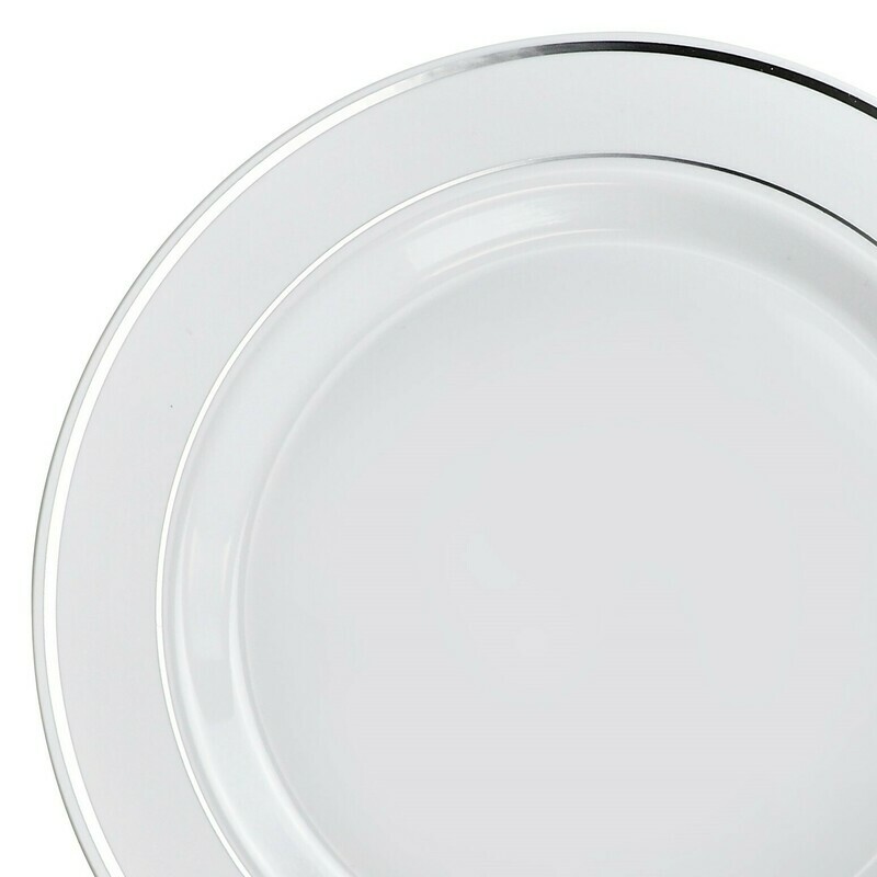 White &amp; Silver Rim + Silver Silverware