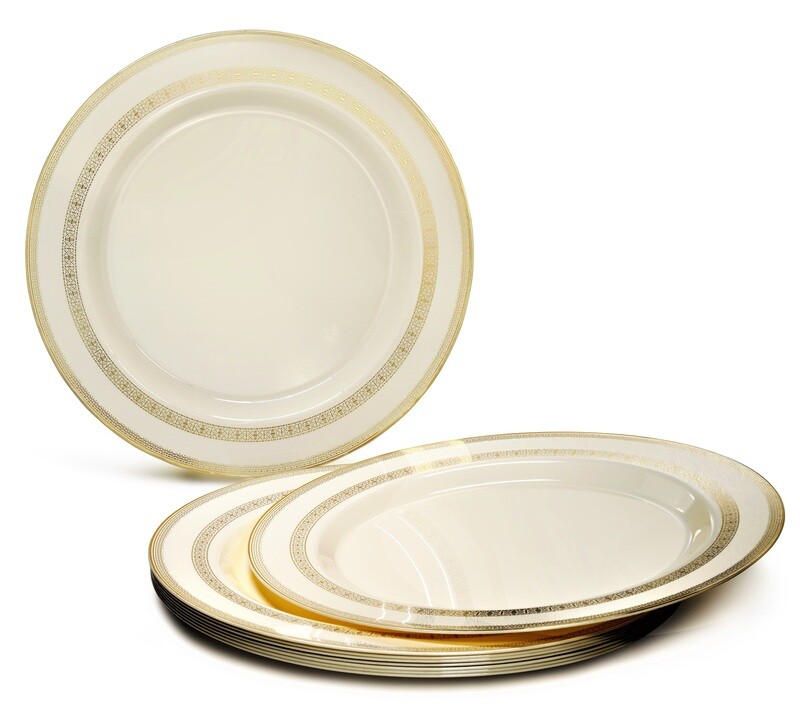 Lace Ivory &amp; Gold + Gold Silverware