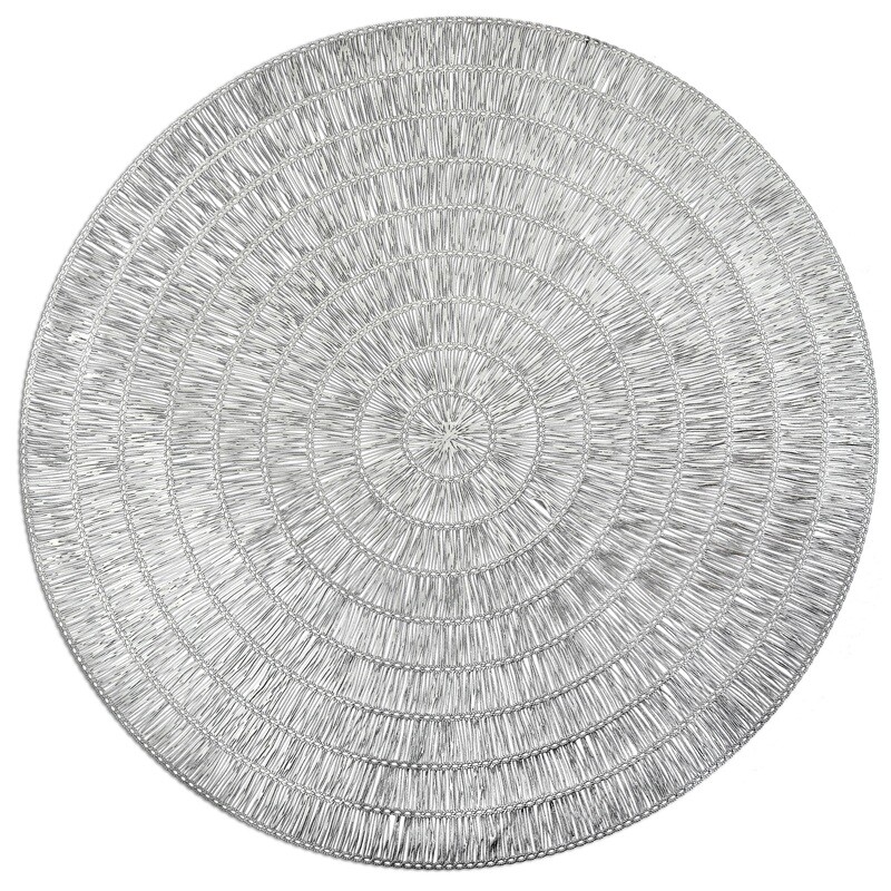 Splendor Design - Shiny Silver - Round Placemats