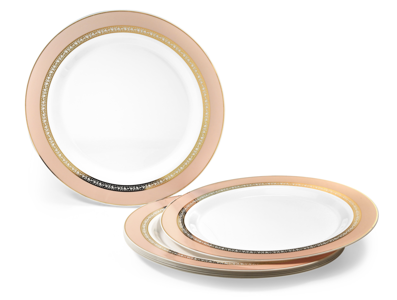 Ritz White Blush &amp; Gold + Gold Silverware