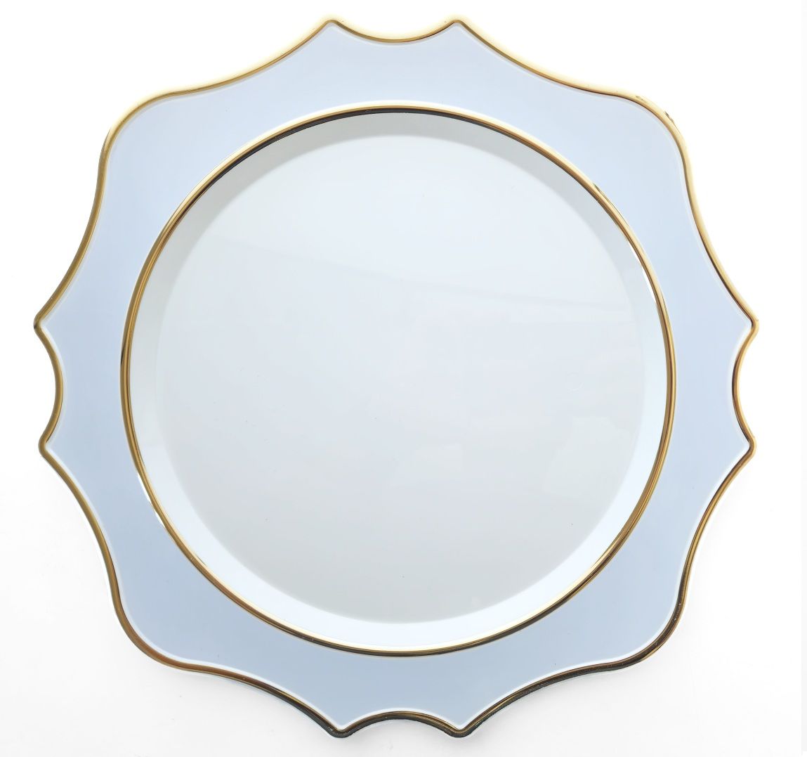13.25'' Scalloped Charger Blue Gold