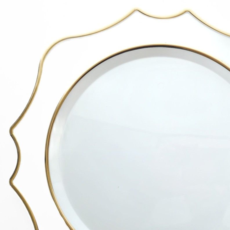 13.25'' Scalloped Charger Plate White Gold