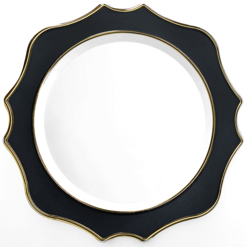 13.25'' Scalloped Charger Black Gold
