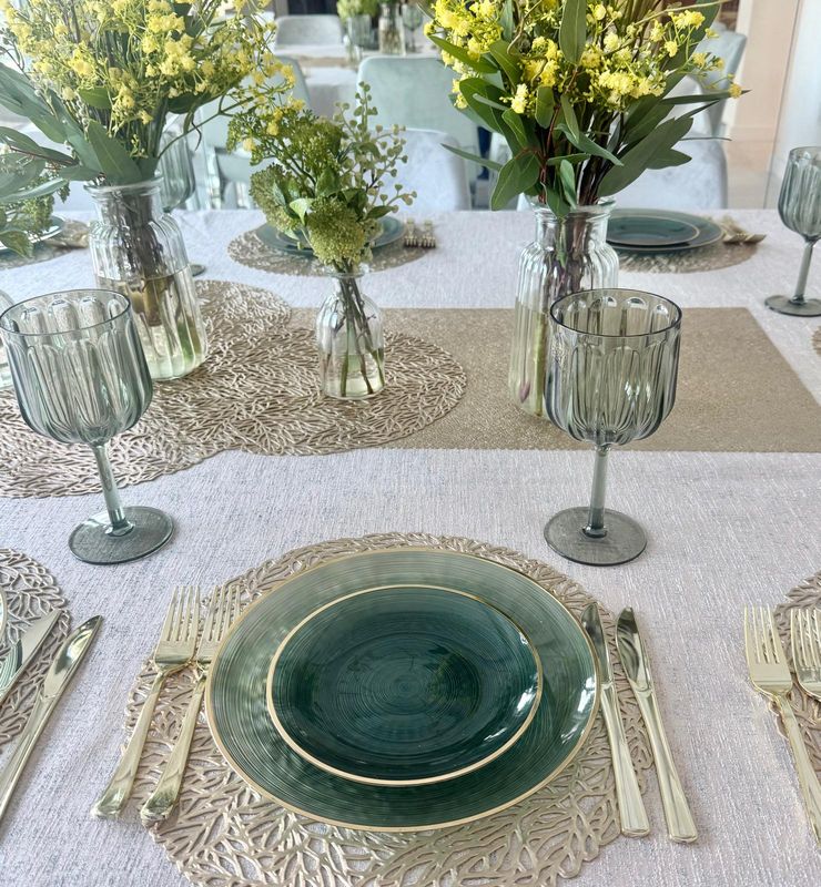 Belize Green &amp; Gold  &amp; Silverware