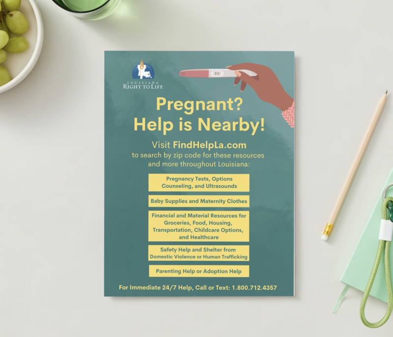 Teal "Pregnant? Help is Nearby!" Flyer Bundle