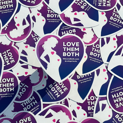 Love Them Both Pro-Life Bumper Magnet