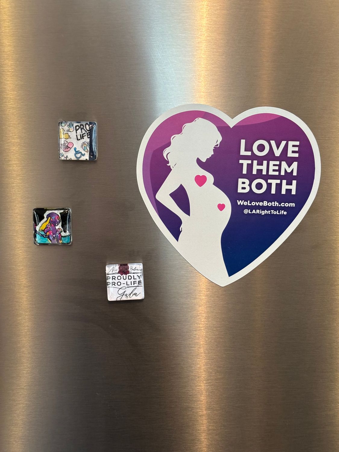 Love Them Both Pro-Life Bumper Magnet