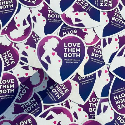Love Them Both Pro-Life Bumper Magnet
