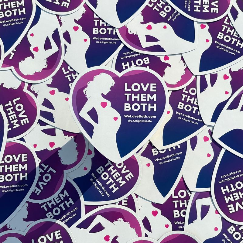 Love Them Both Pro-Life Bumper Magnet