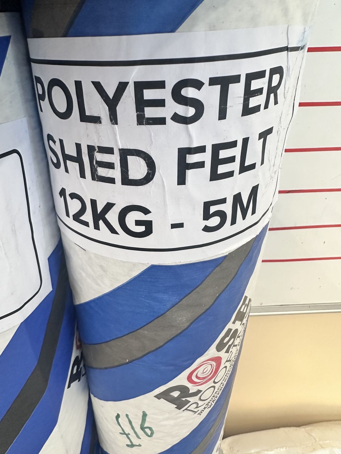 Roofing Felt Super Shed Polyester 12kg 5x1m Roll