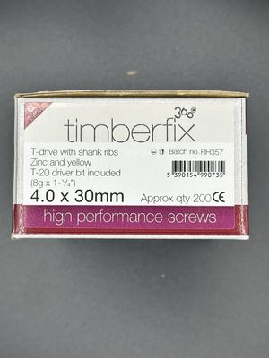Torx Timberfix 360 Wood Screws - 4.0 x 30mm (200pcs)