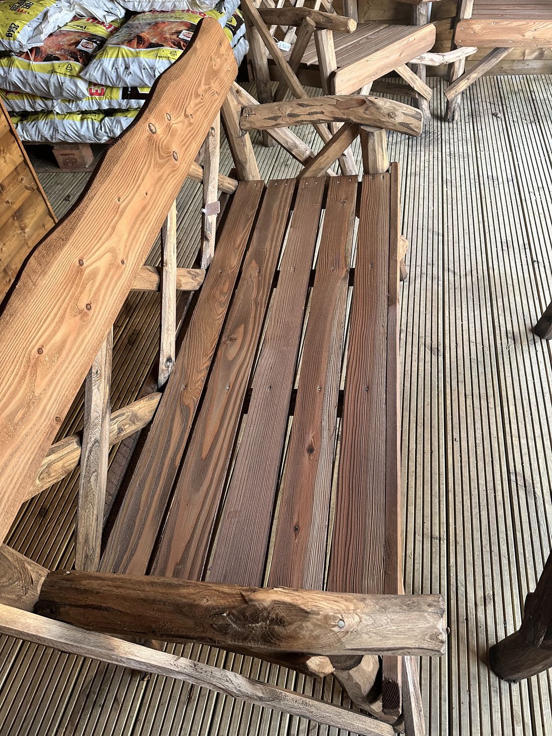 4 FT LARGE TRELLIS BENCH