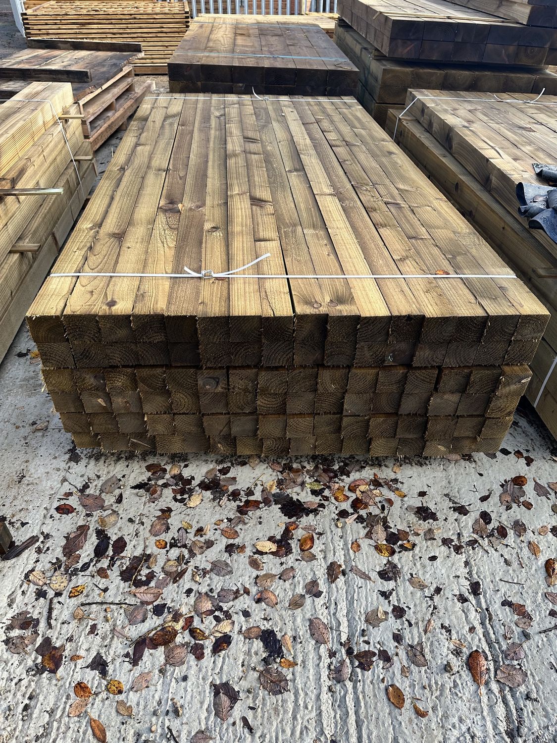 Sawn Fence Posts Tanalised Green 75x75x2400